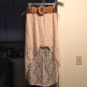 Skirt off-white lace